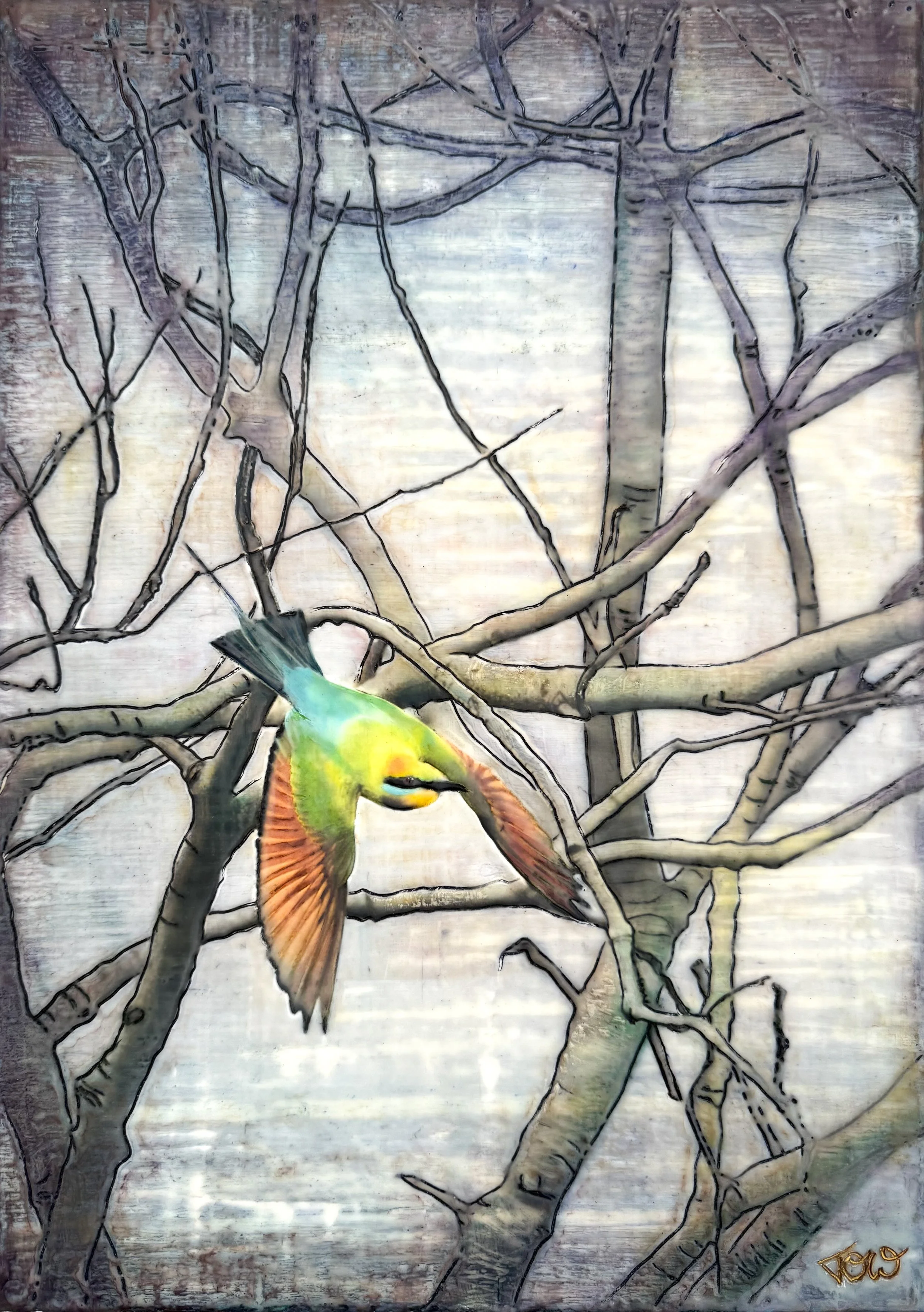 original encaustic painting called Daybreak by Australian artist Tanya Ogilvie-White