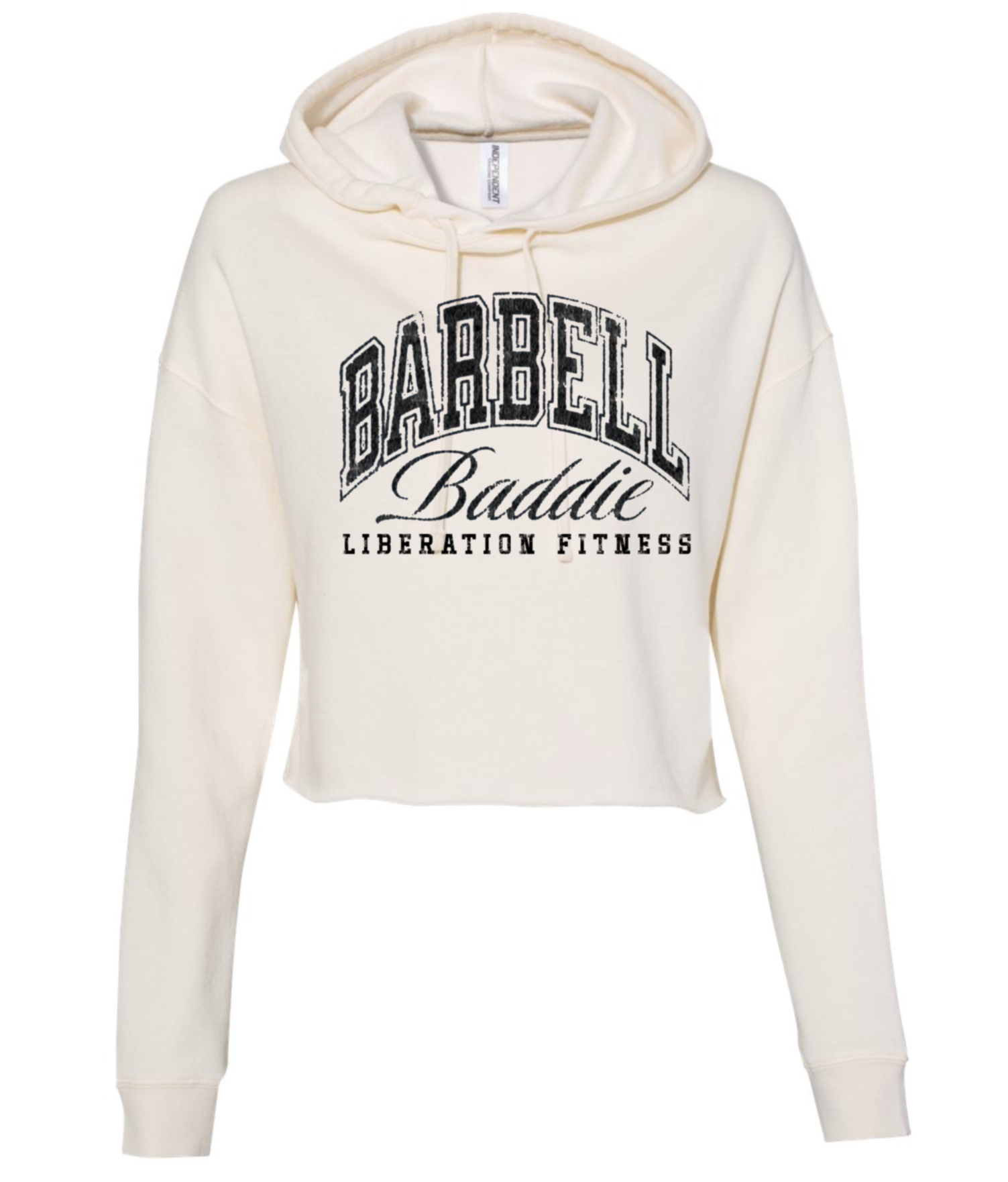 'Barbell Baddie' Crop Hoodie