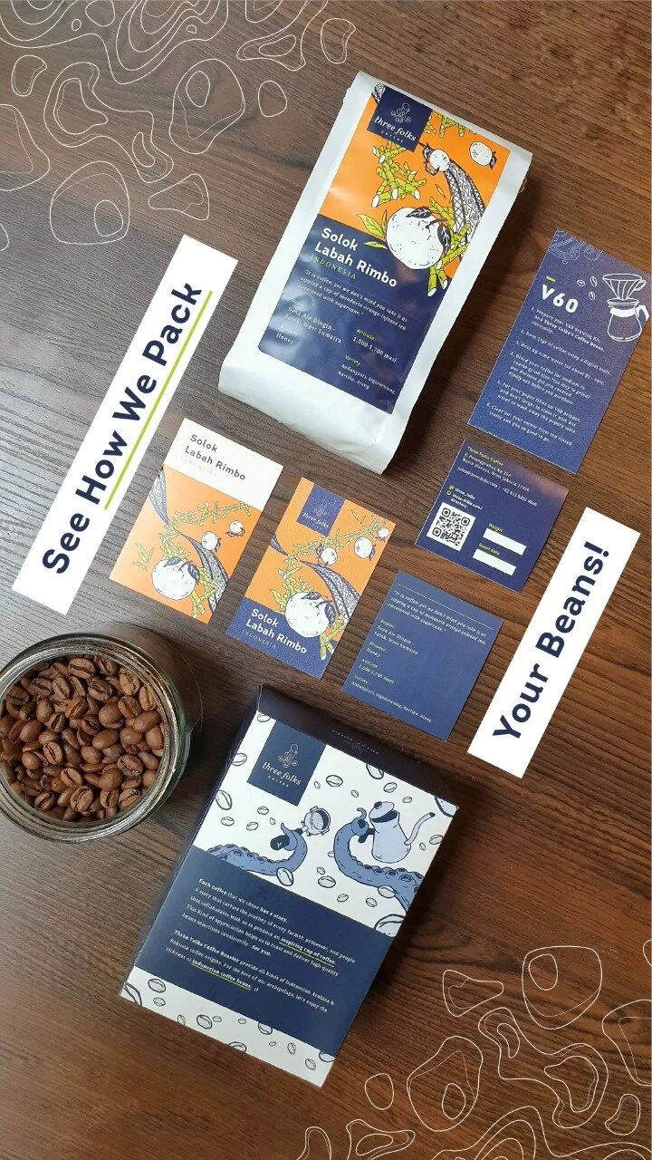 Cara Three Folks Memaksimalkan Experience Minum Kopi Lewat Packing Biji Kopi 