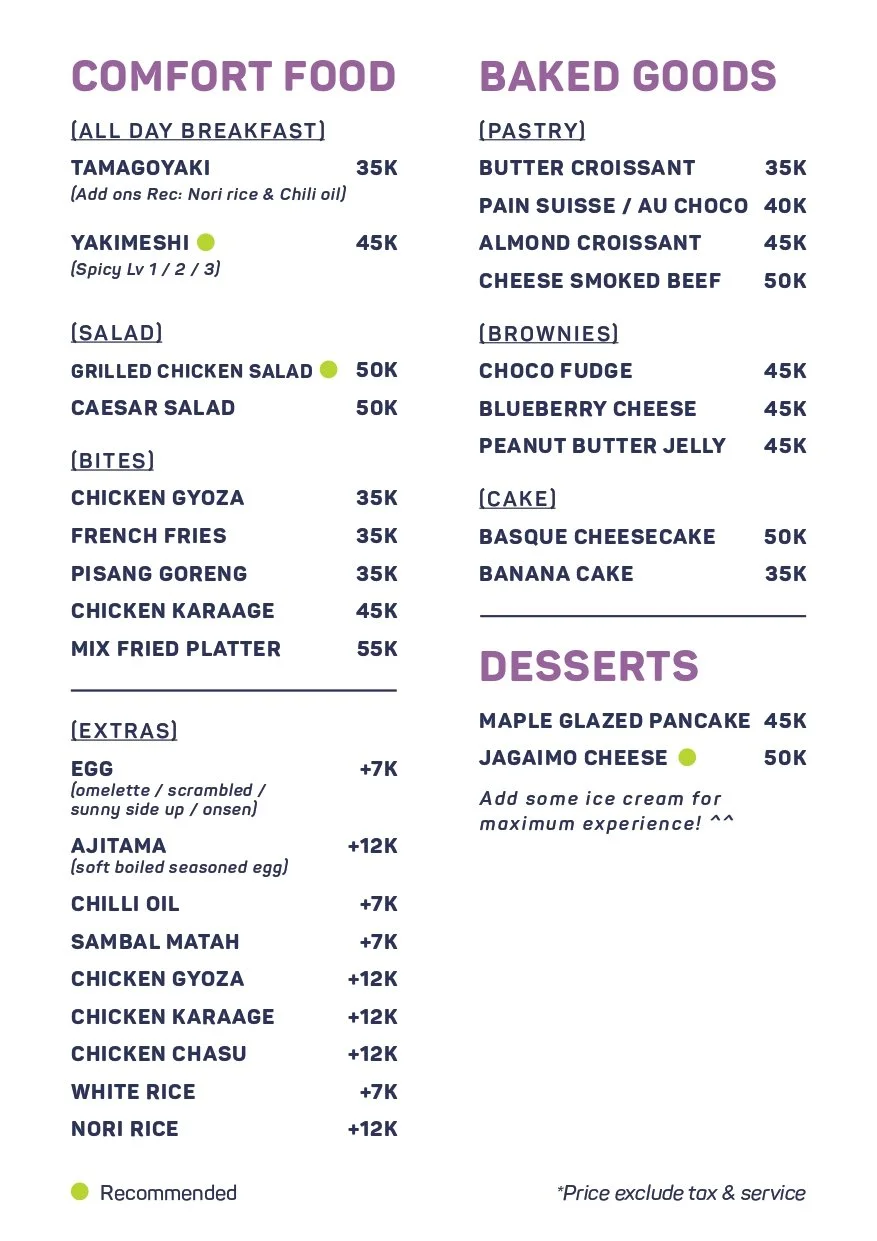 Menu Three Folks Lebak Bulus 14