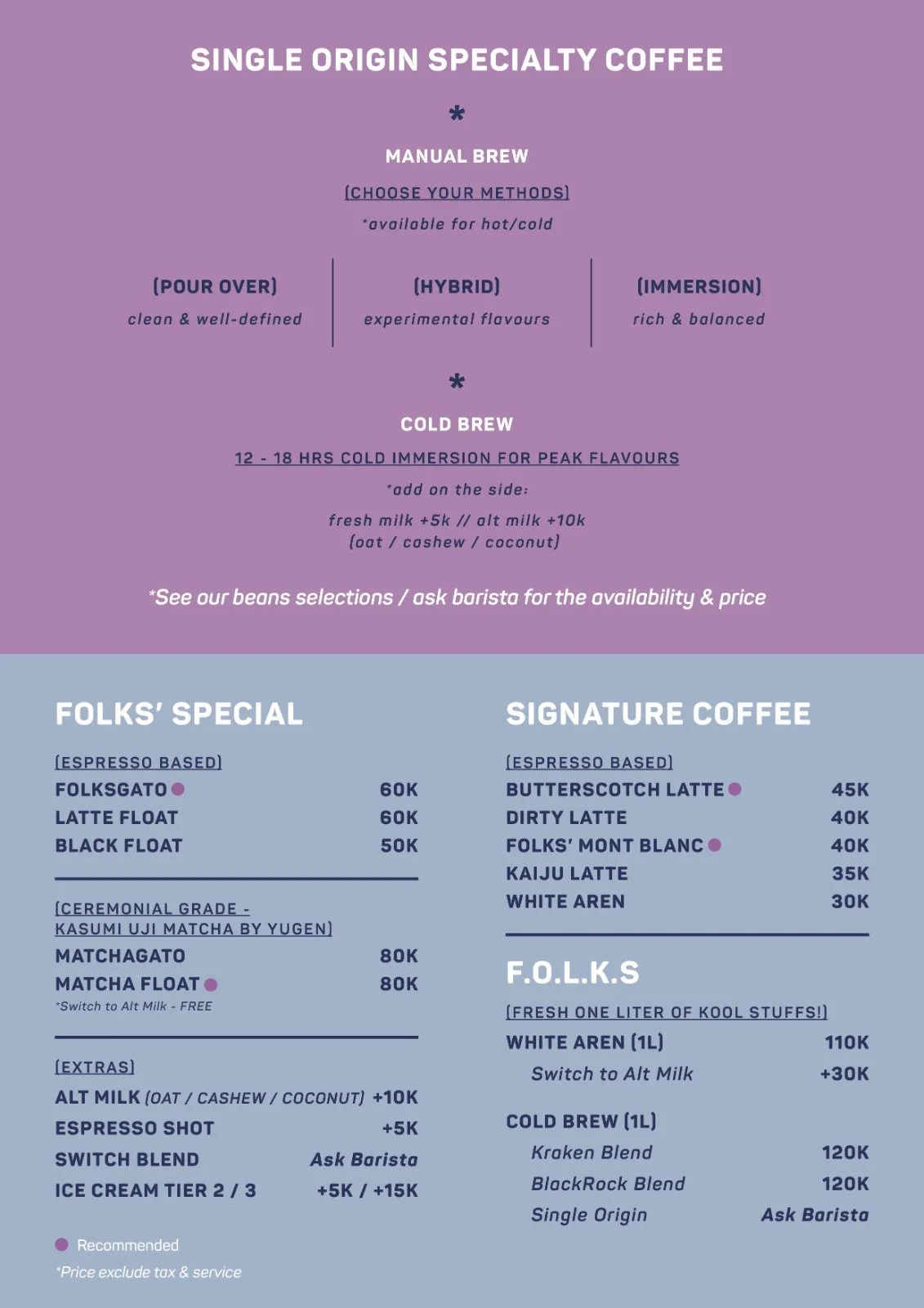Menu Three Folks Meruya
