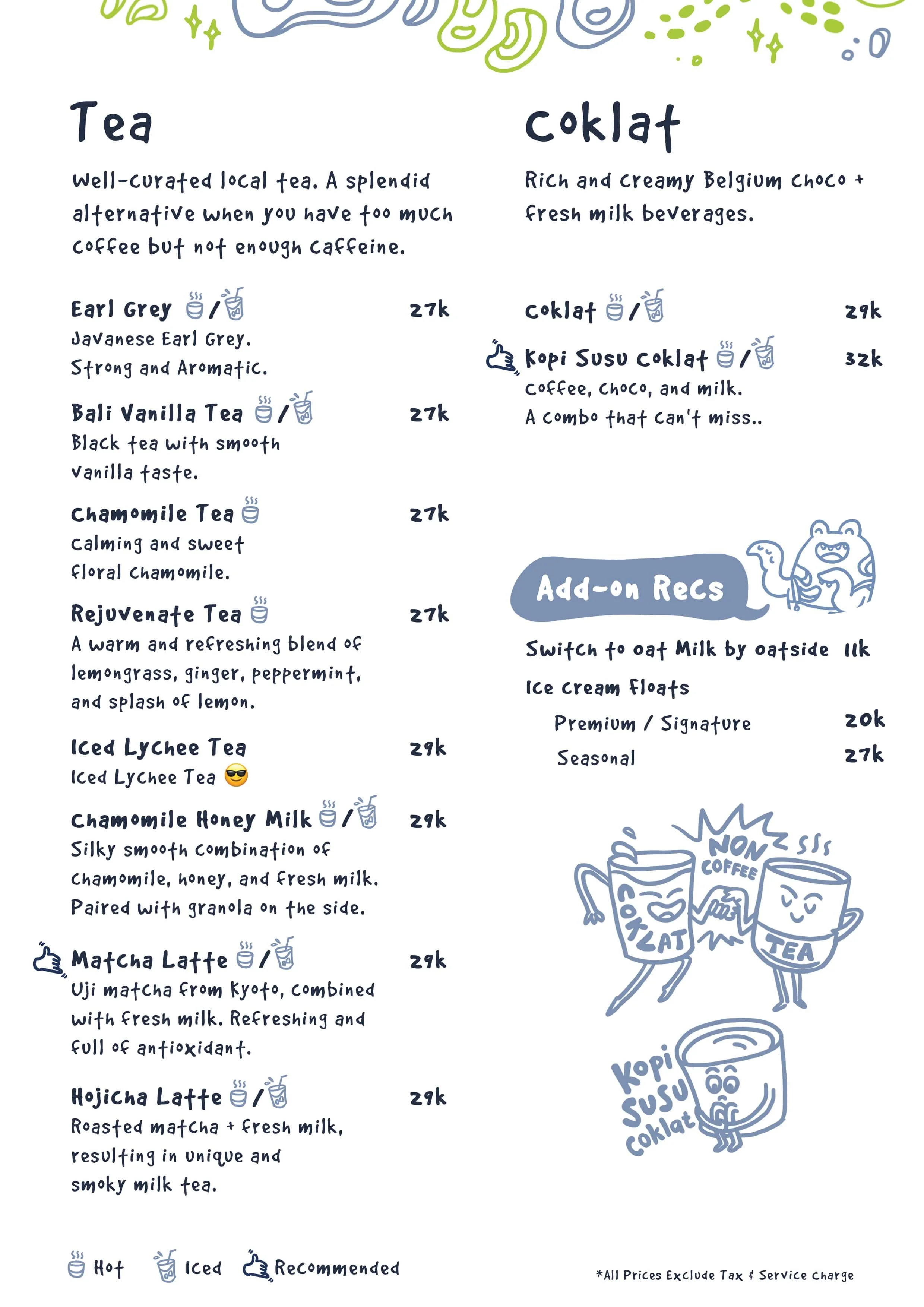 Menu Three Folks Lebak Bulus — three folks