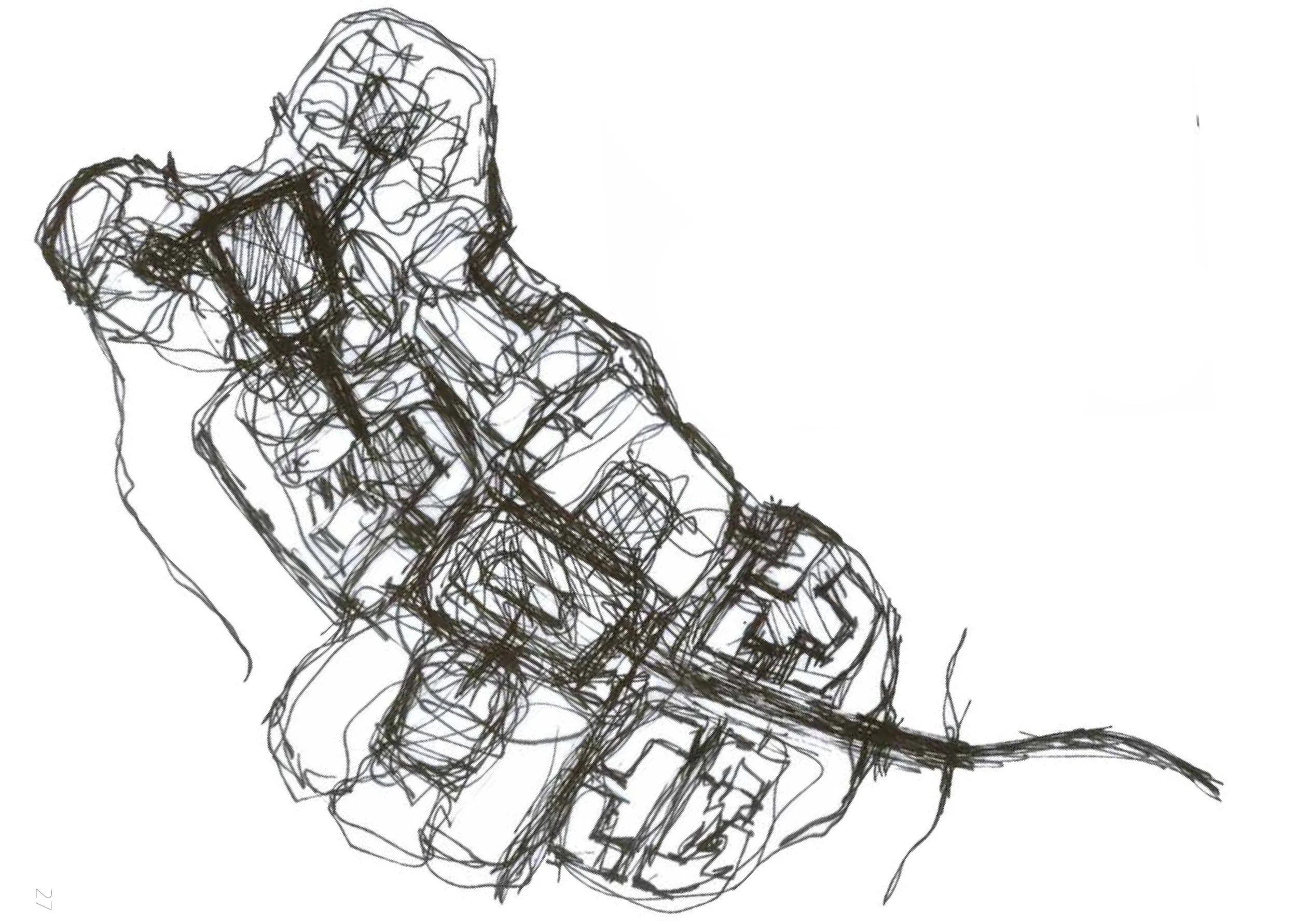 fishing village sketch