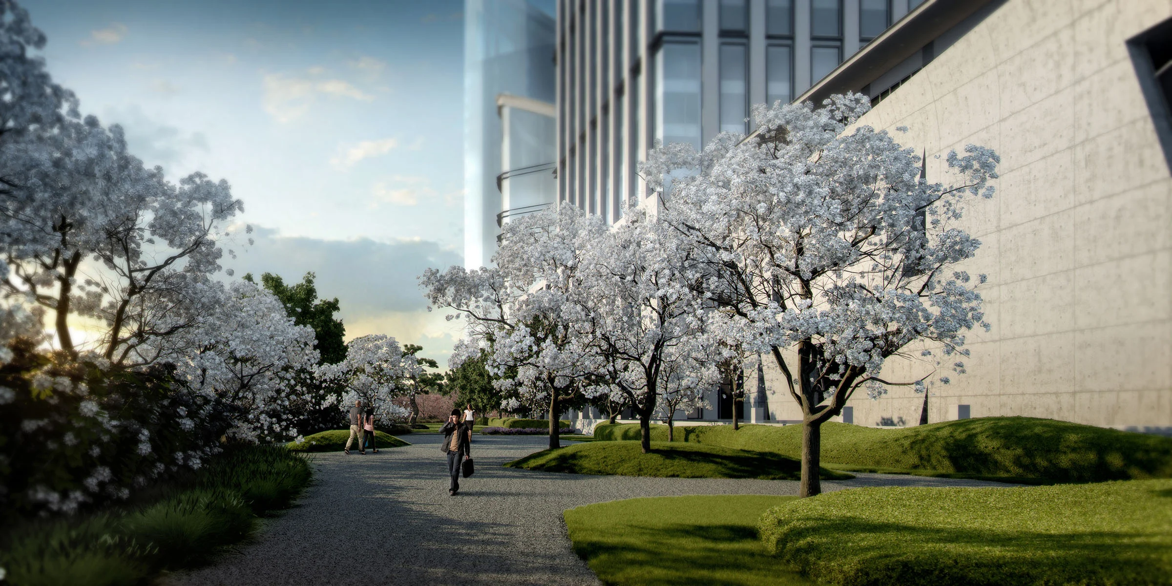 museum garden view (produced by genesis & professional rendering company)