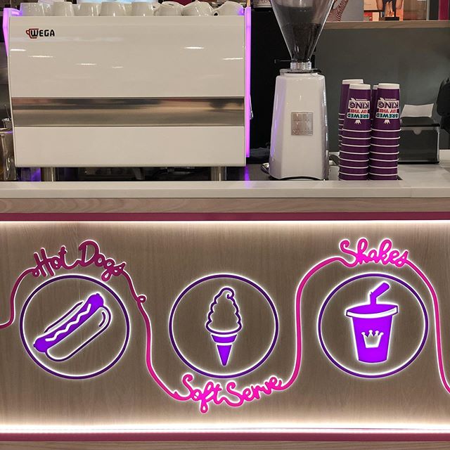 Lighting I designed for the new look Donut King Store Design