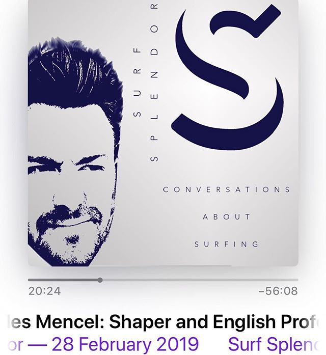 I&rsquo;ve been a fan of @surfsplendor podcast for a long time and was lucky enough to have dinner with the gracious host himself a couple of weeks back. Really dug this episode with shaper and English professor out of Jersey, @mencel_surfboards As a