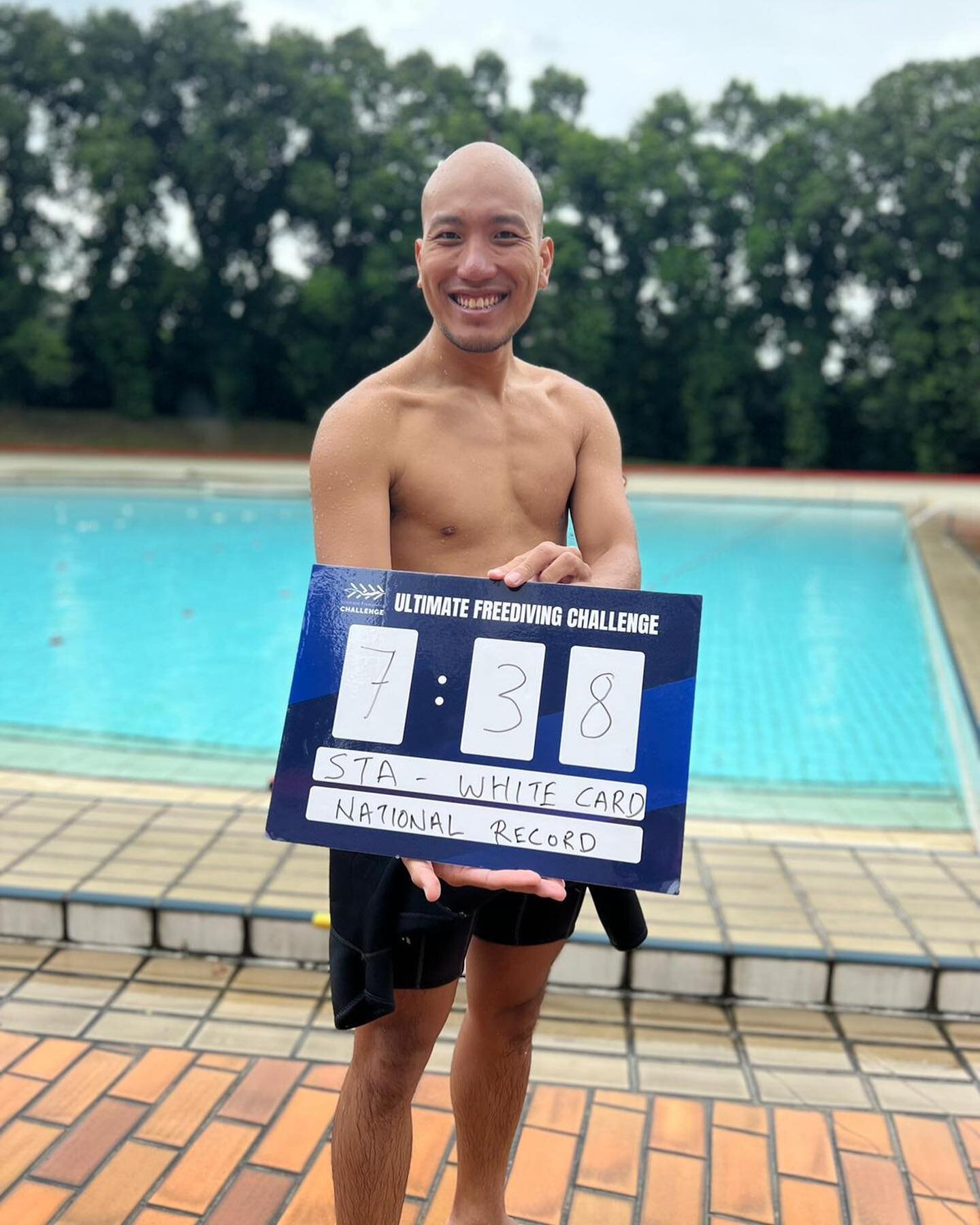 Results from yesterday&rsquo;s @ultimatefreedivingchallenge STA competition!
&bull;
Well done to all athletes who competed. Congratulations to coach Jonathan Chong for breaking the Singapore National Record with a 7min 38s breath hold!!!
&bull;
#aida