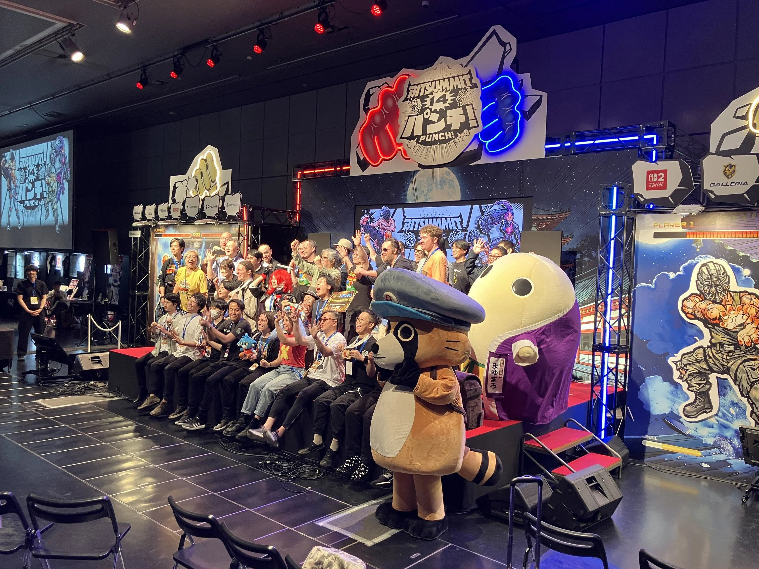 Critical Reflex - Tanuki Mascot at BitSummit Awards