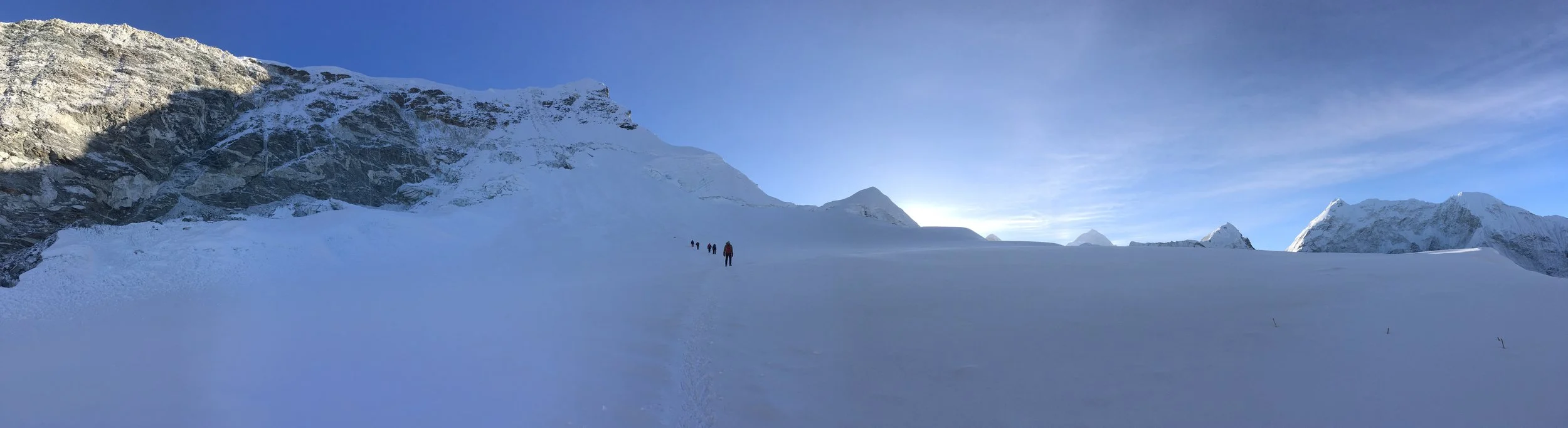 The glacier crossing.