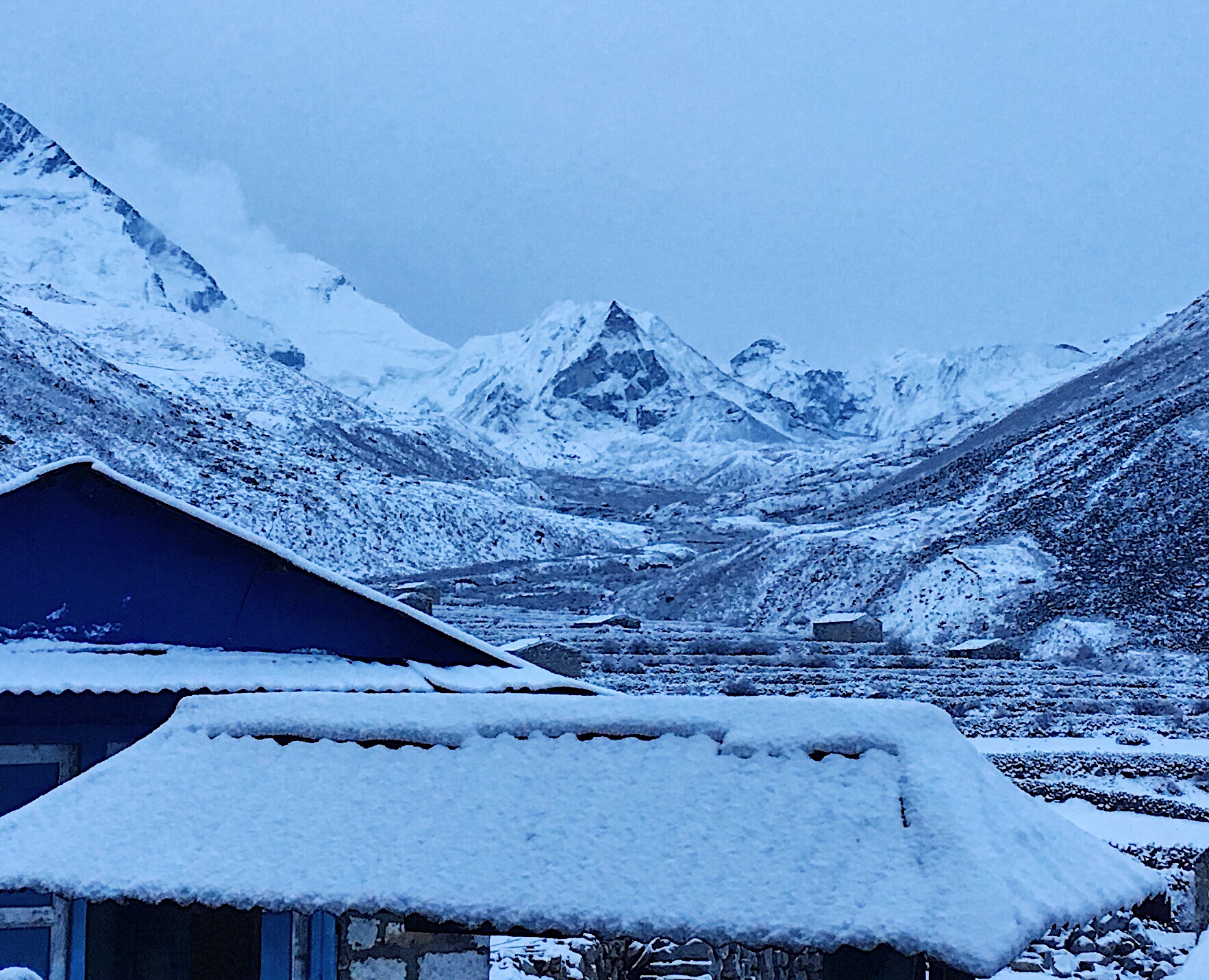 View of Island Peak from Dingboche.