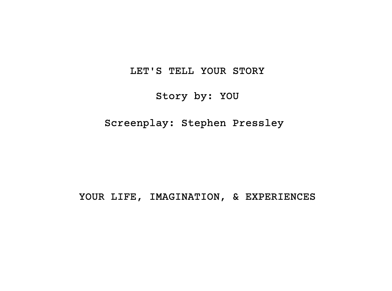 Screen Writing Services & Development