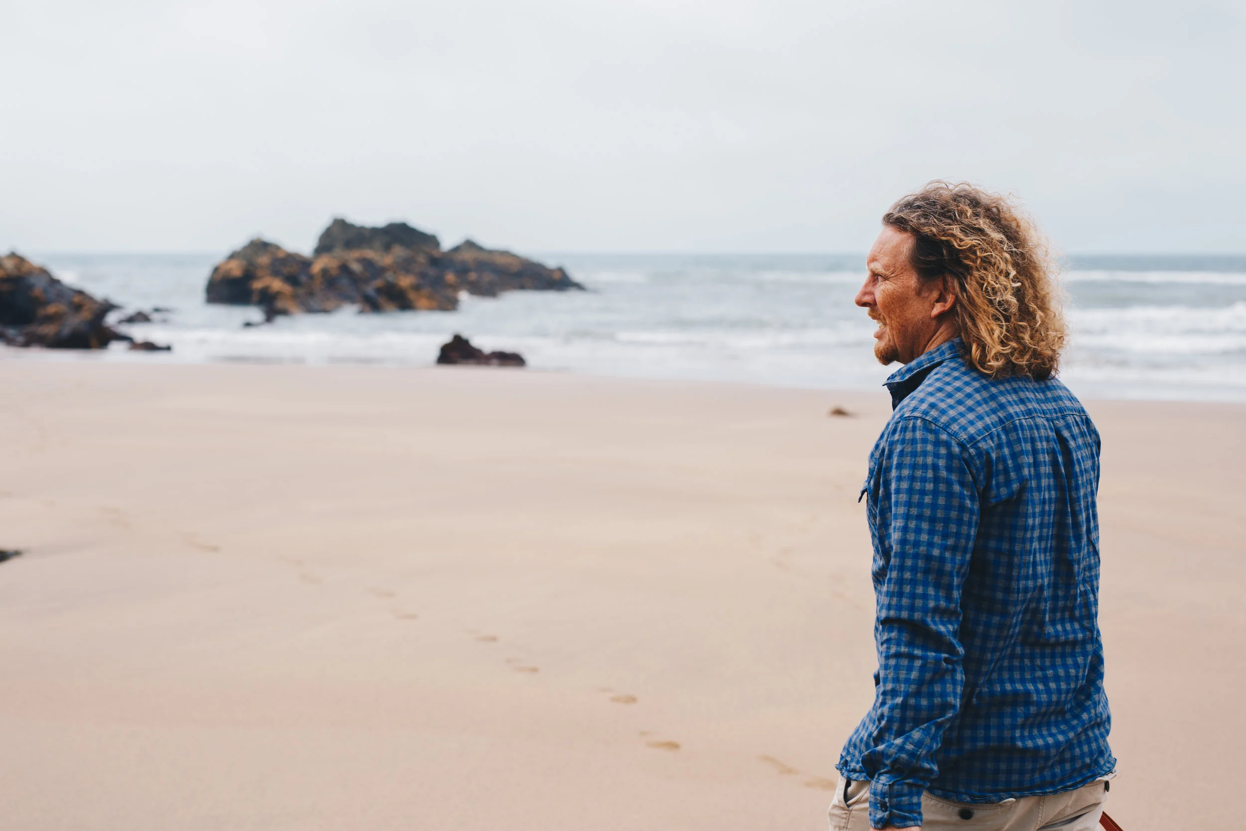 TV cook Martin Dorey strolling the coast