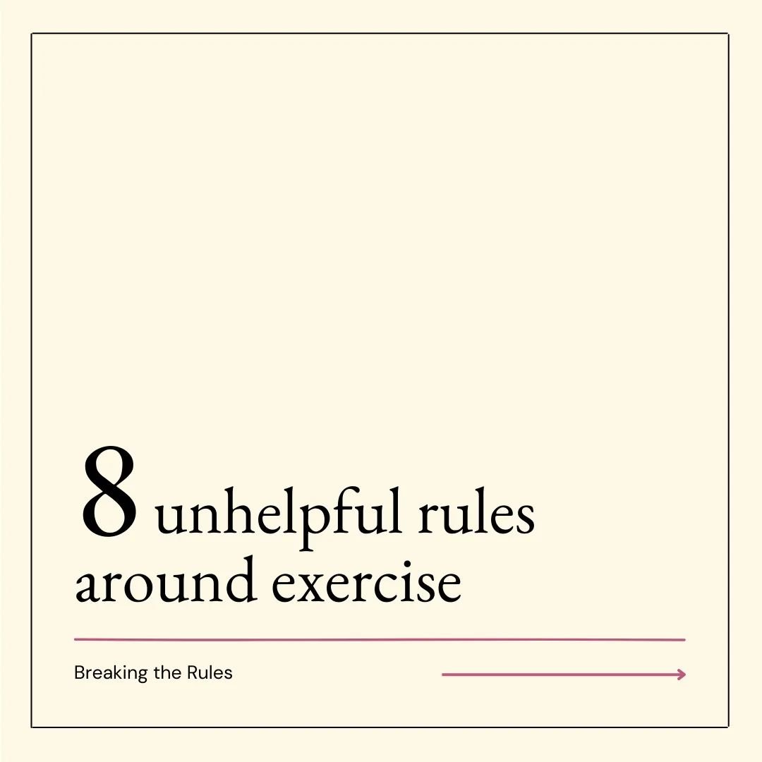 We&rsquo;ve lost count of the amount of times we&rsquo;ve heard these phrases&hellip;

There are countless helpful rules around exercise and how we &ldquo;should&rdquo; move our bodies.

So how do we move beyond unhelpful rules surrounding physical m