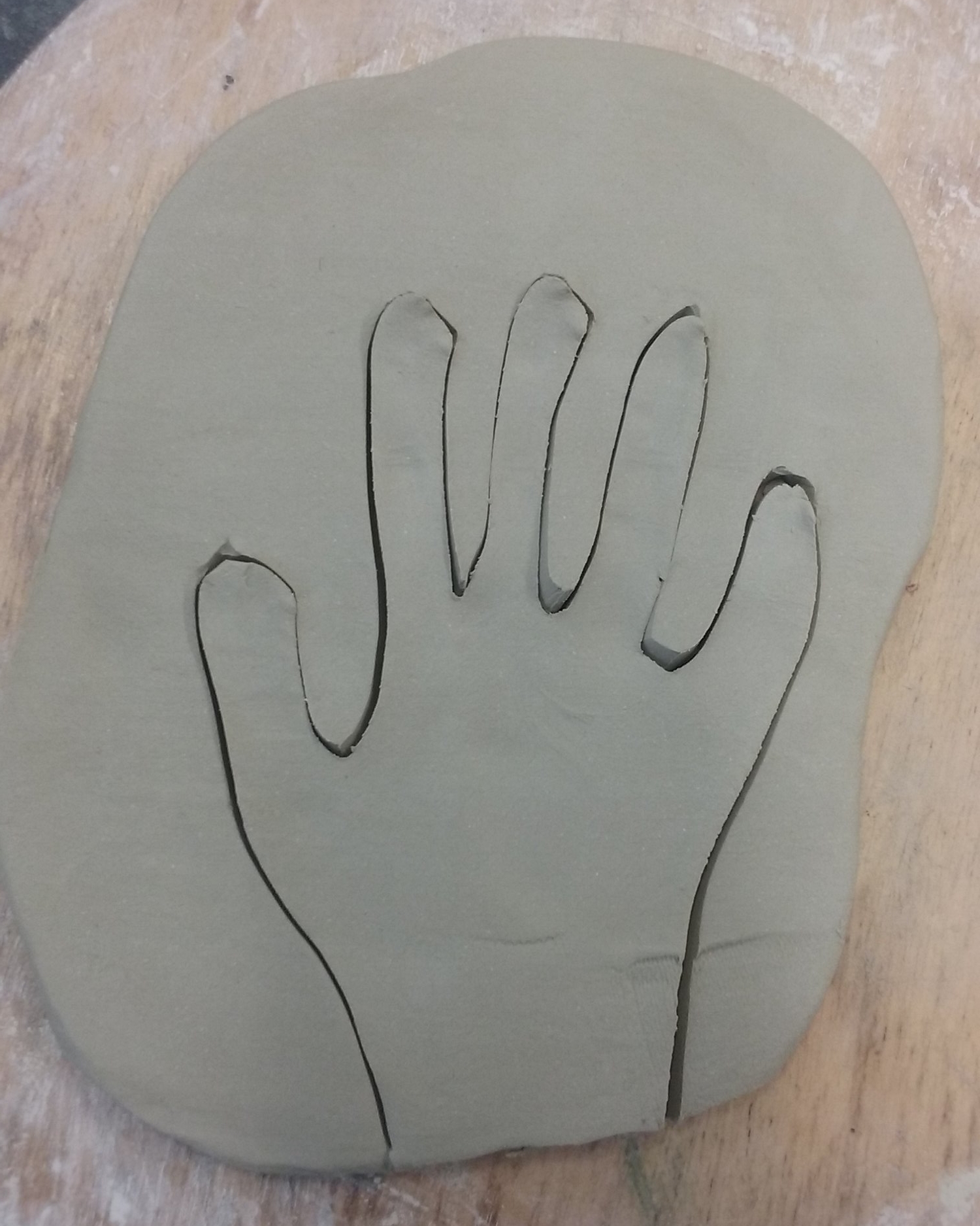 Clay Hand Stencil