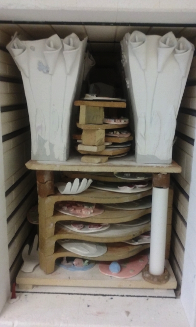 Glaze Kiln all packed and ready to be fired :-)