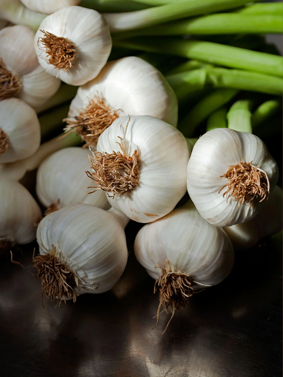 Close up of garlic bulbs