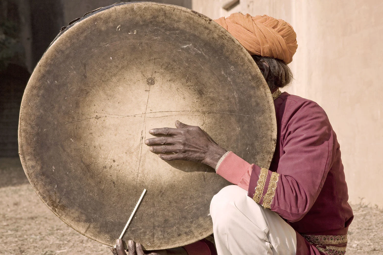 Man with drum, India