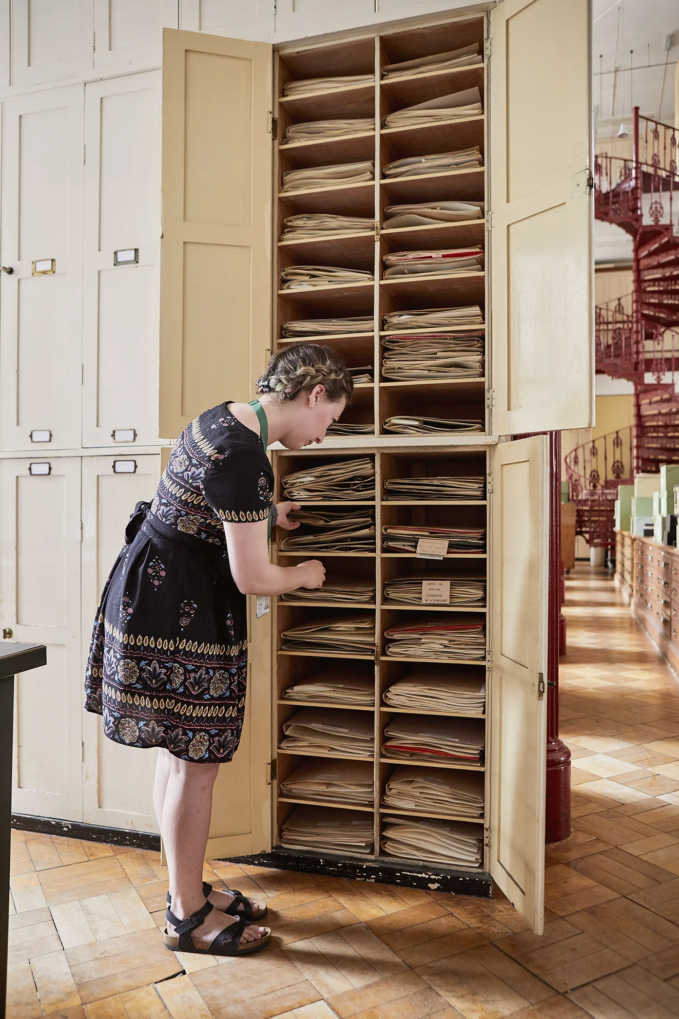 Candid shot in the herbarium at Kew Gardens