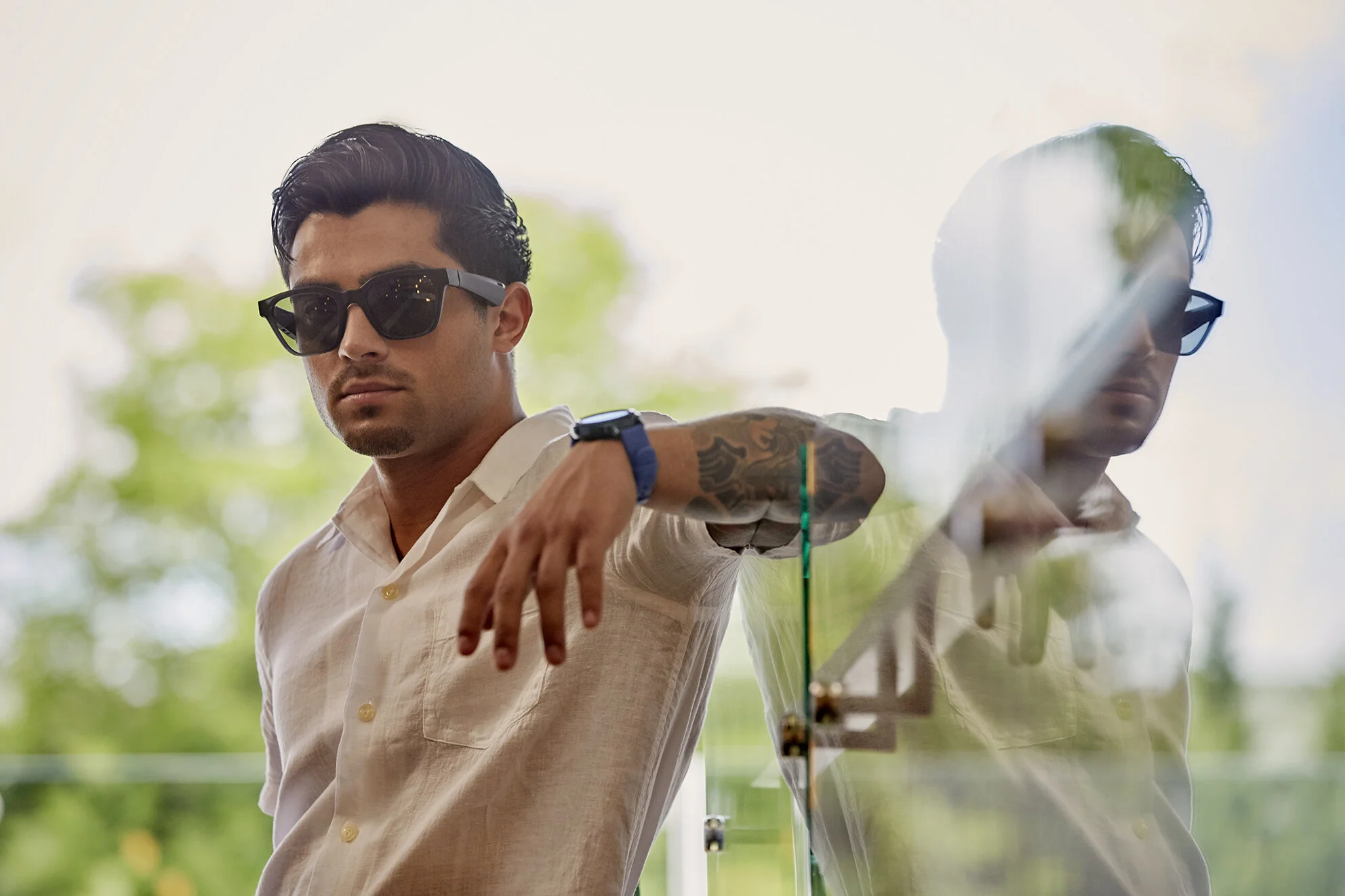 portait with reflection