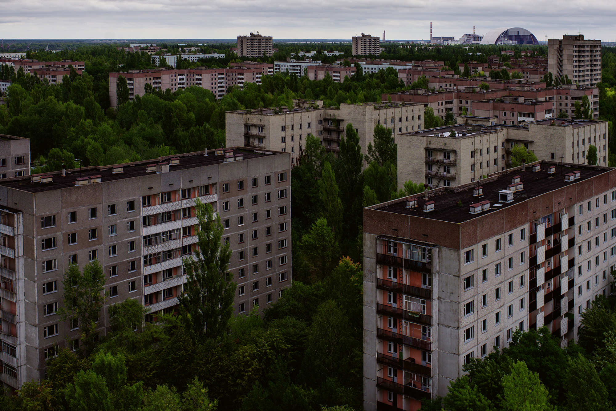 The main danger in the ghost-town are decaying buildings
