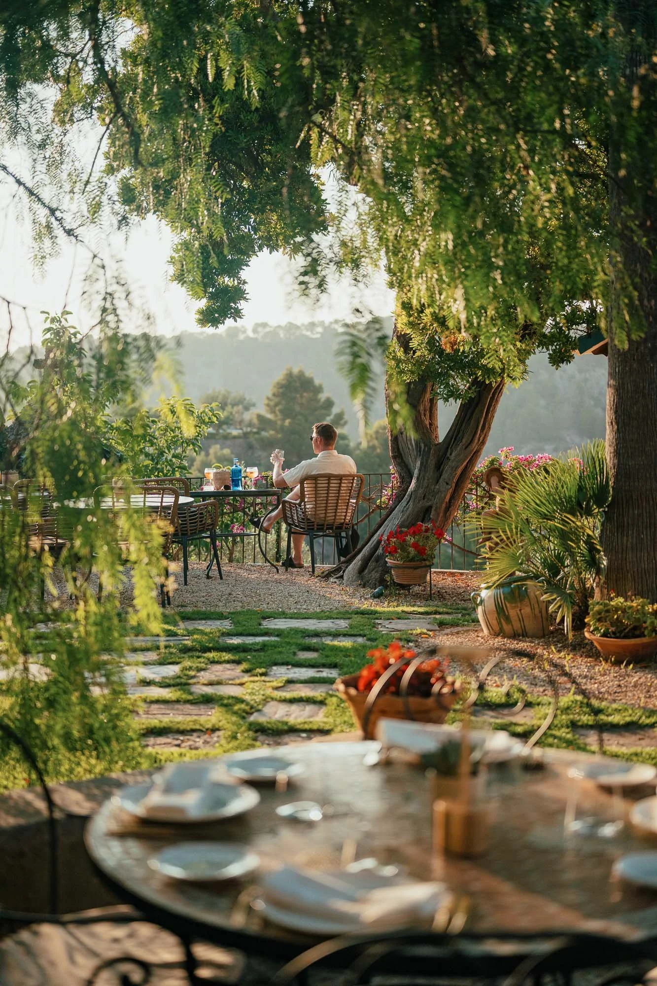 Ca’s Xorc Restaurant Barretas Mallorca terrace dining Tramuntana mountains luxury finca hotel Port de Sóller Mallorca