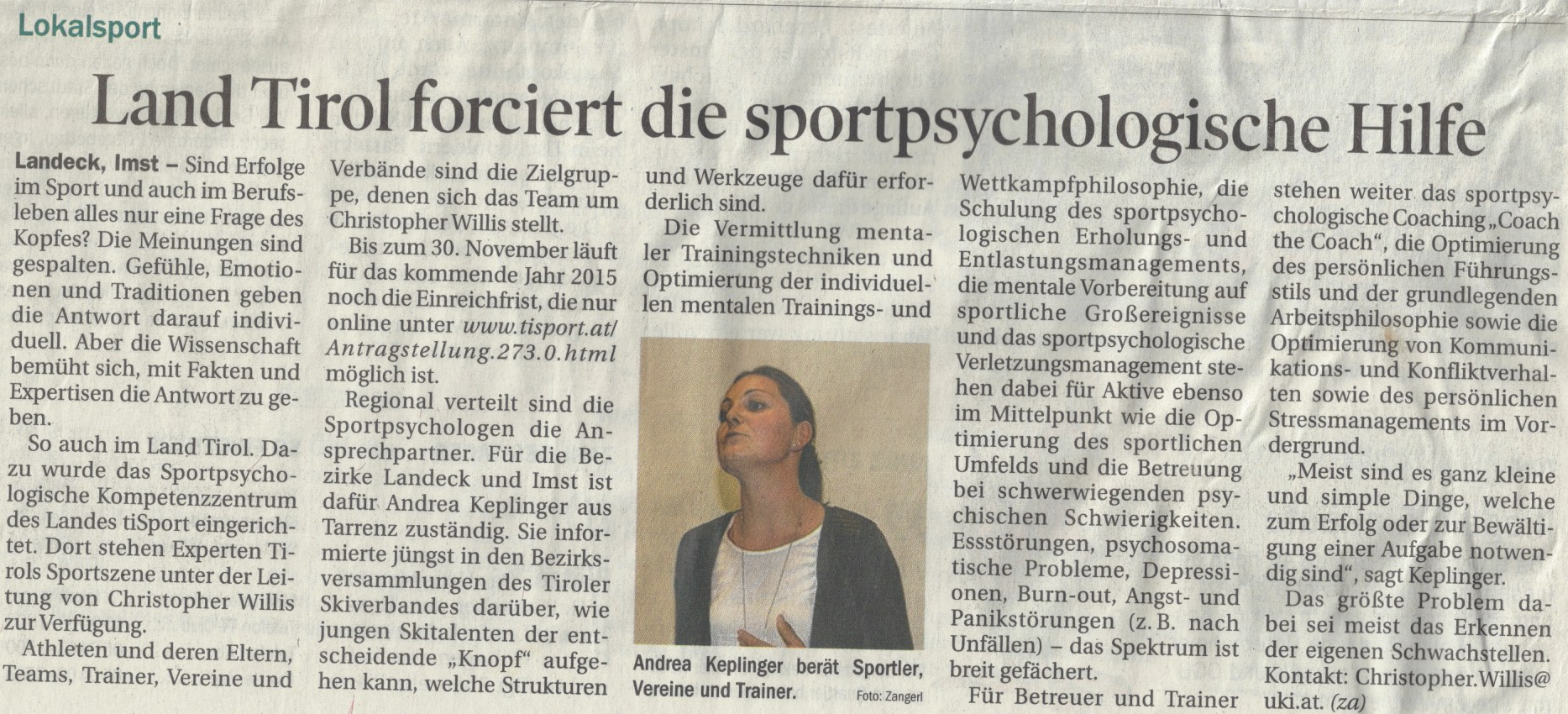 Tiroler Tageszeitung Nummer 276- IM -07. Oktober 2014