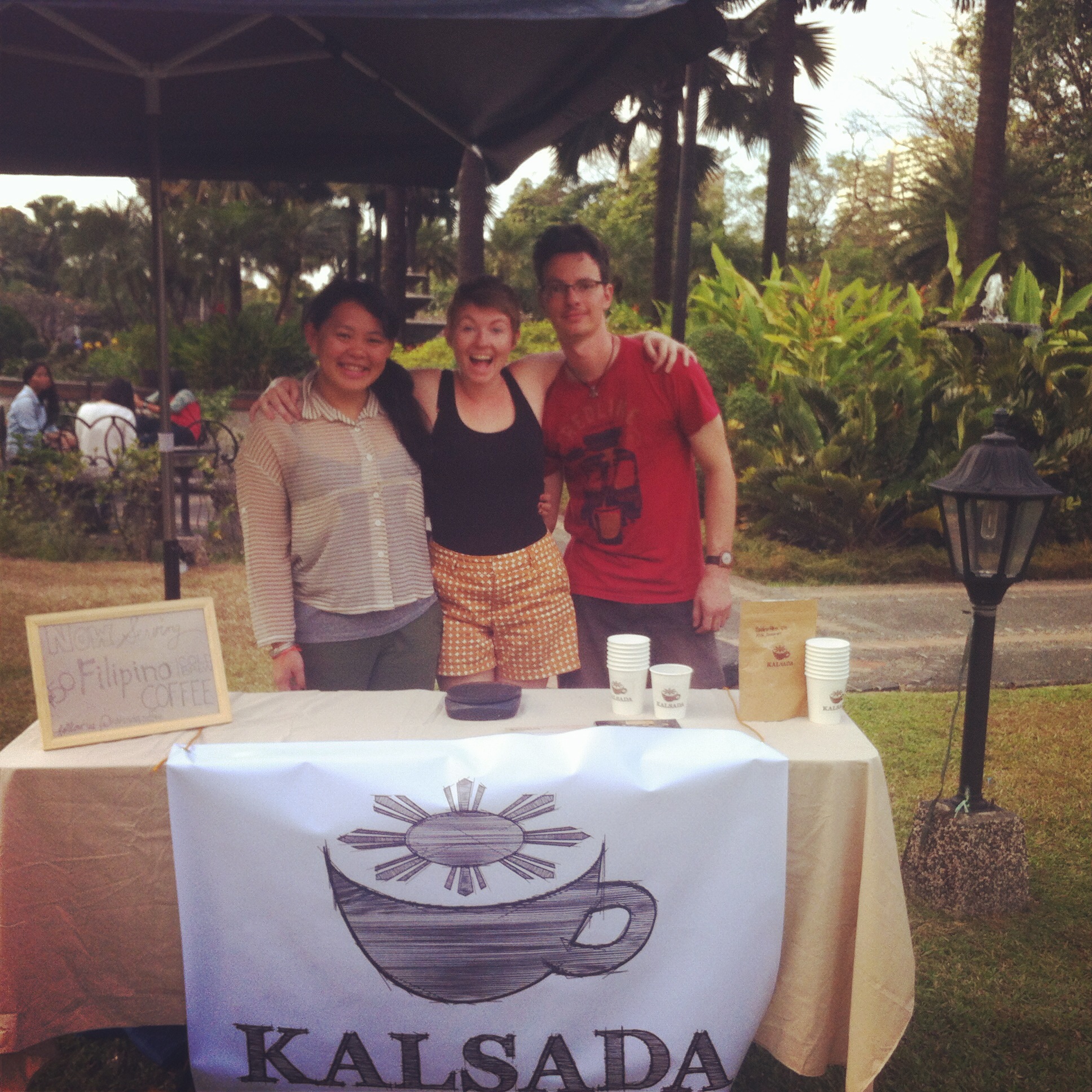 Carmel, Lacy, and Rod man Kalsada’s table at Manila Transitio 1945