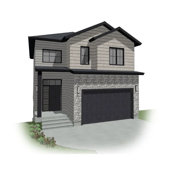 TRADITIONAL GABLES AND SHINGLES ADD WARMTH TO A MODERN LOOK.