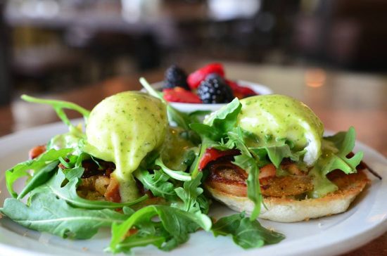 Pictured: Fried Green Tomato Benedict