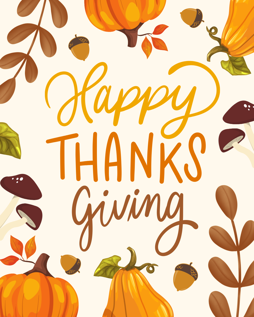Graphic with text “Happy Thanksgiving.”