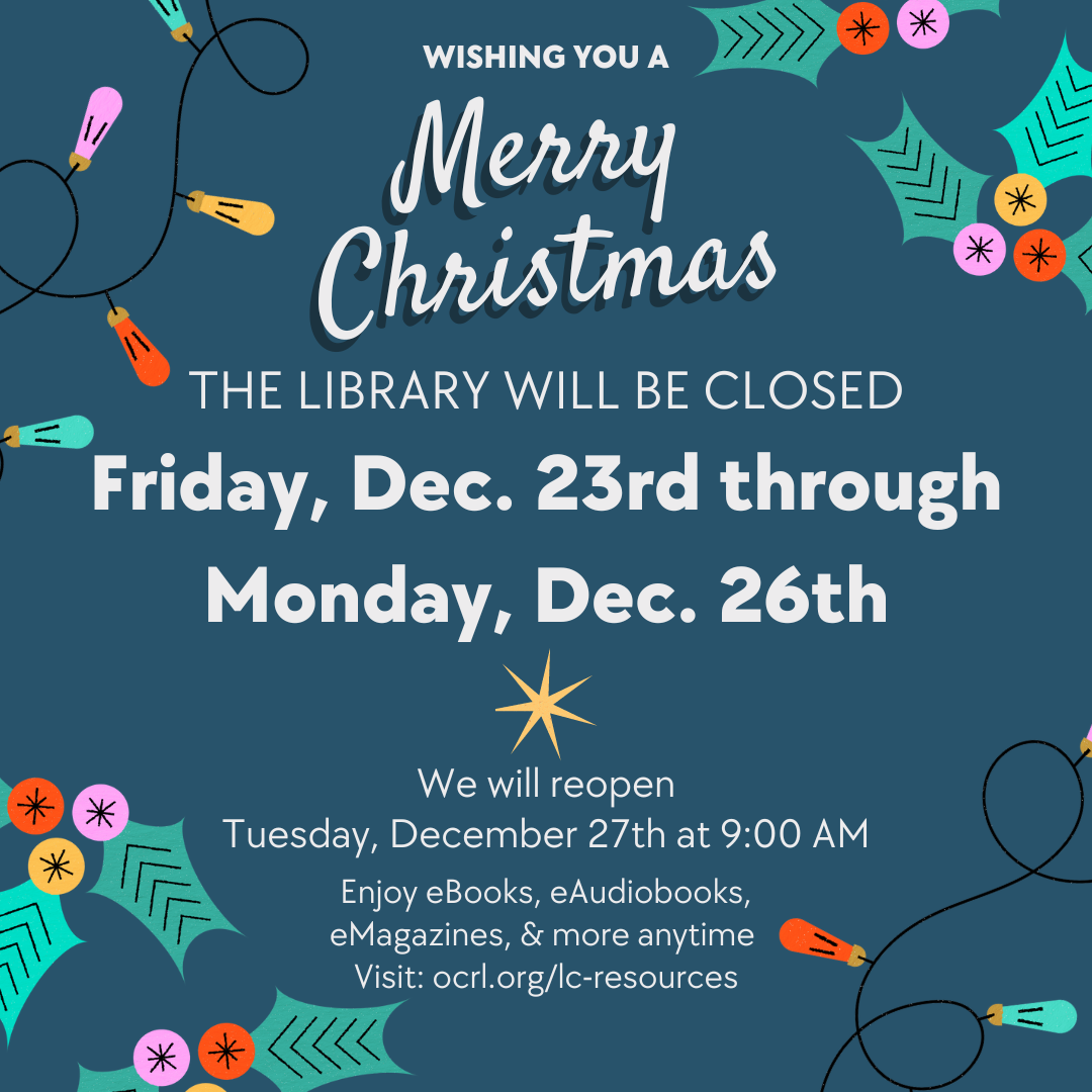 Library Closed For Christmas 