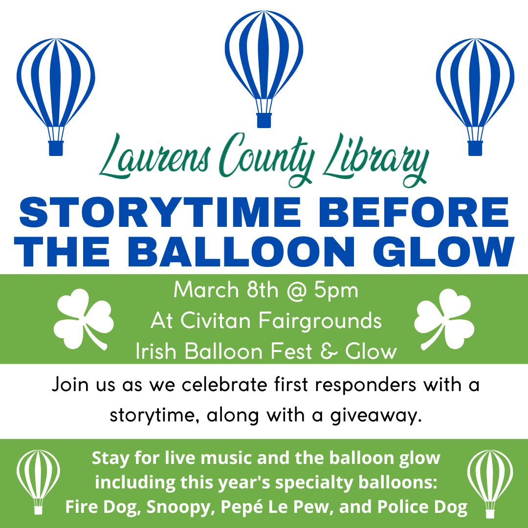 Storytime @ St. Patrick’s Balloon Fest &amp; Glow