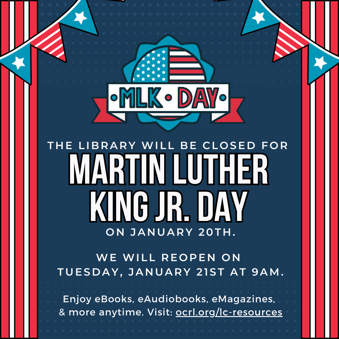 Library  Closed for Martin Luther King Jr. Day