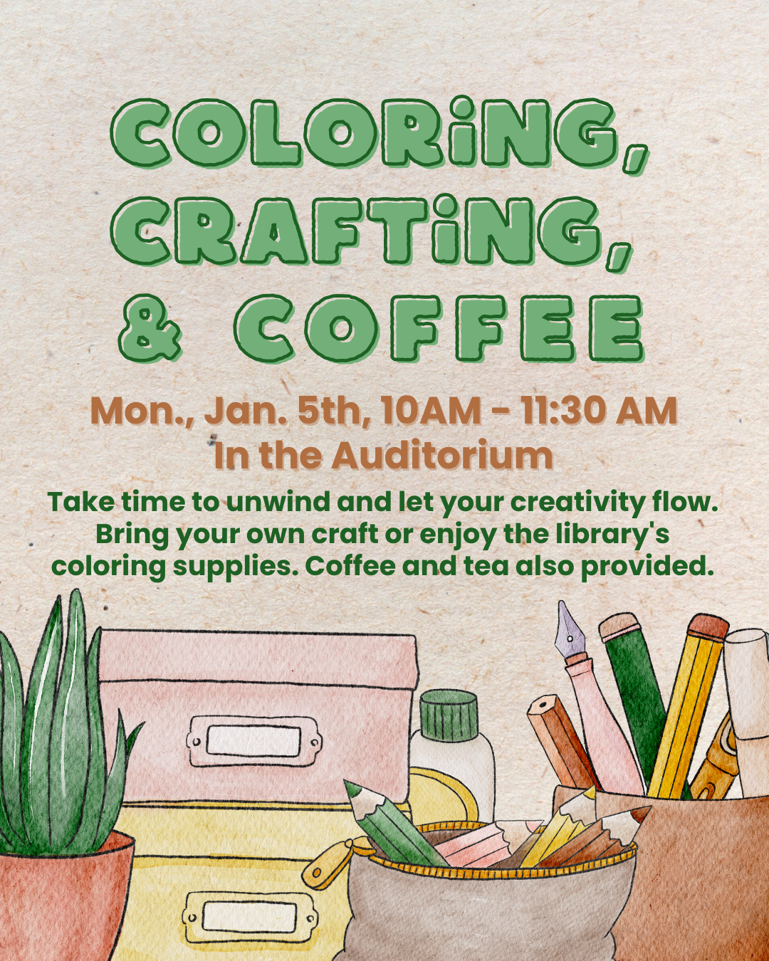 Coloring, Crafting, &amp; Coffee 
