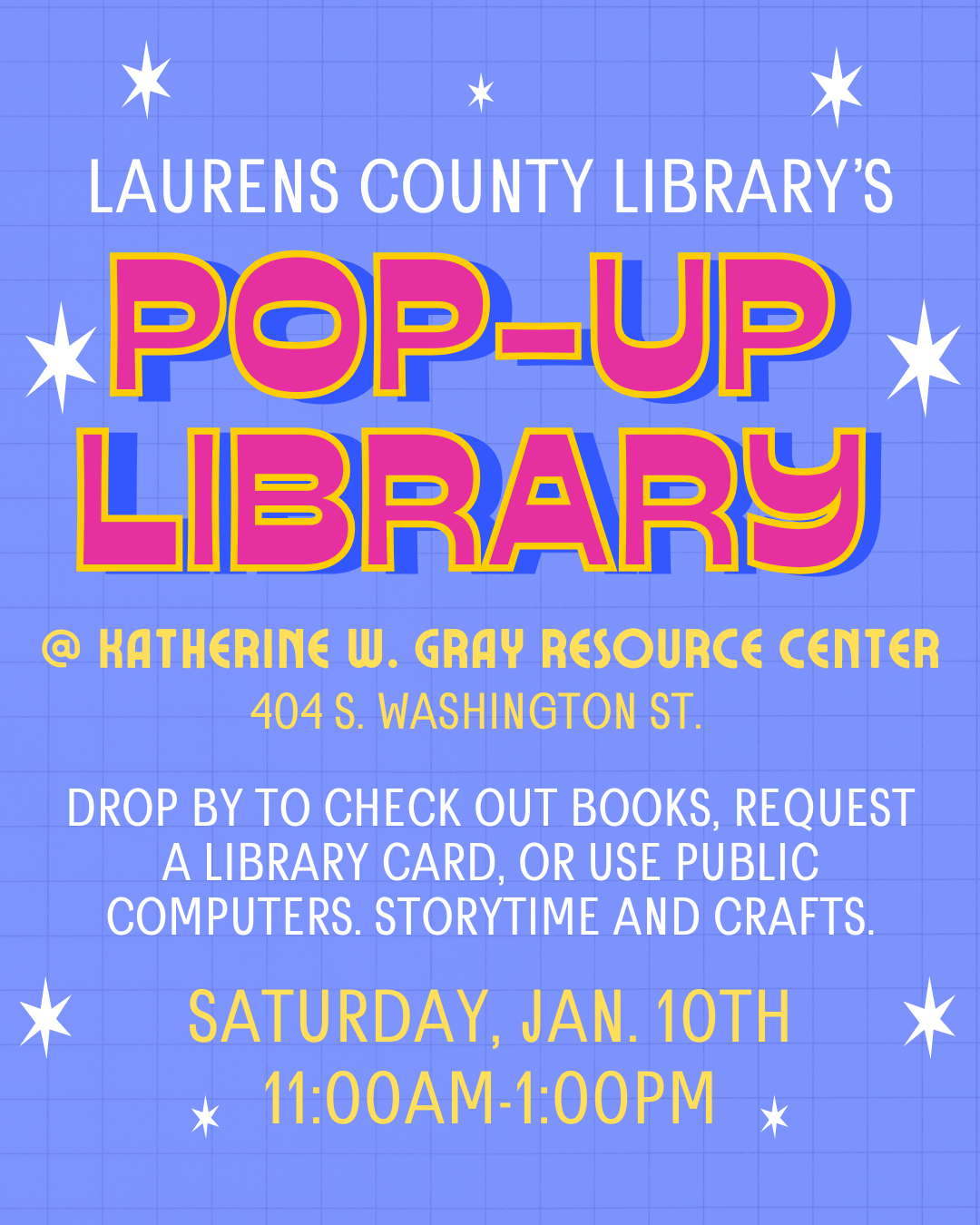 Pop-up Library @ Katherine W. Gray Resource Center