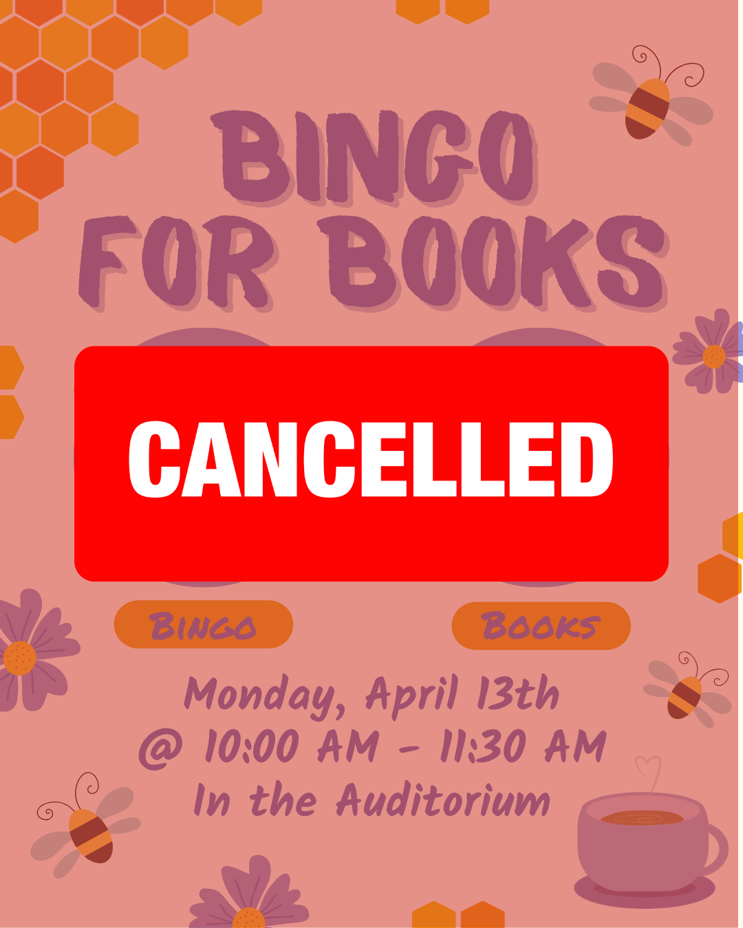 CANCELLED: Bingo For Books