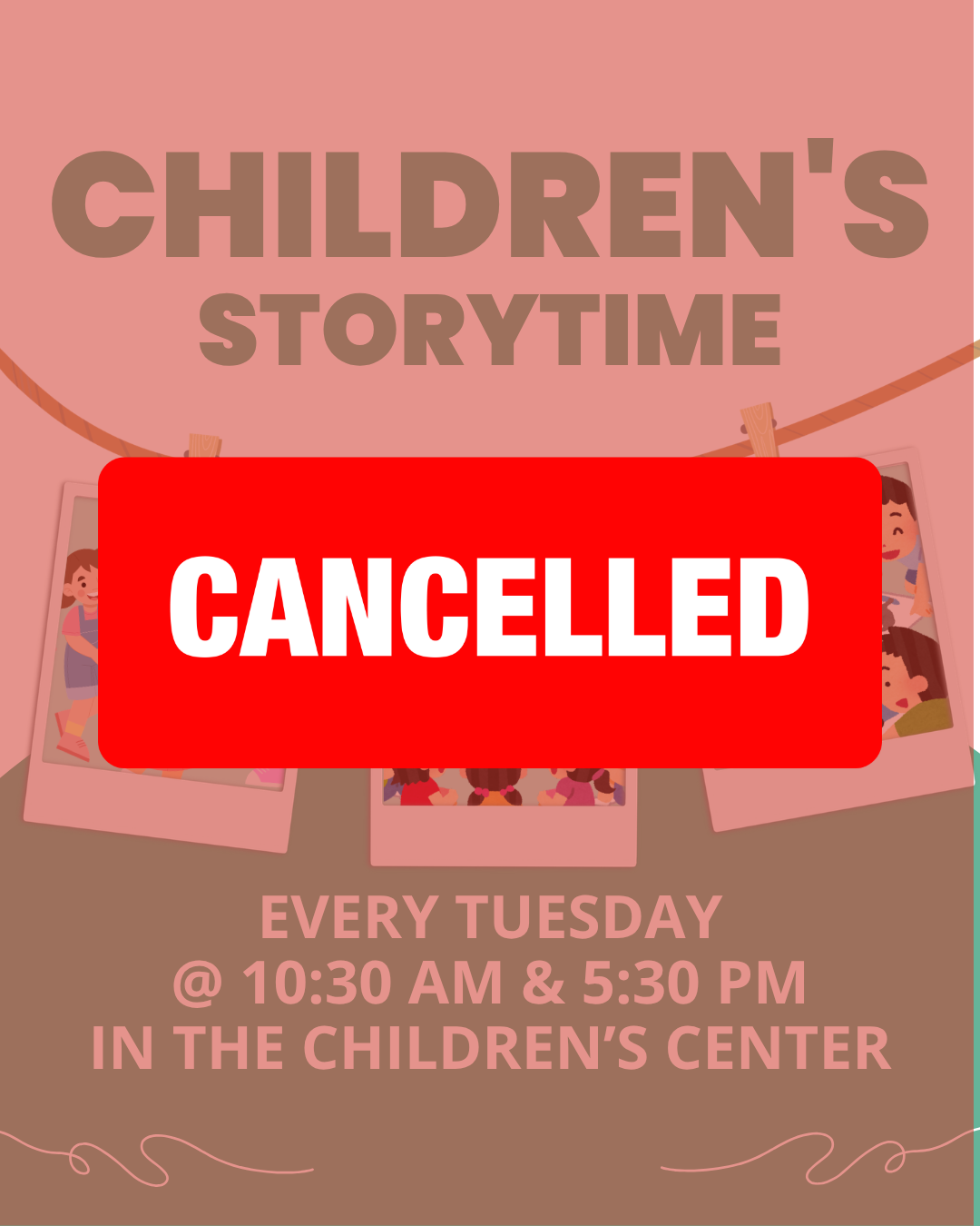 CANCELLED: Storytime - Morning  