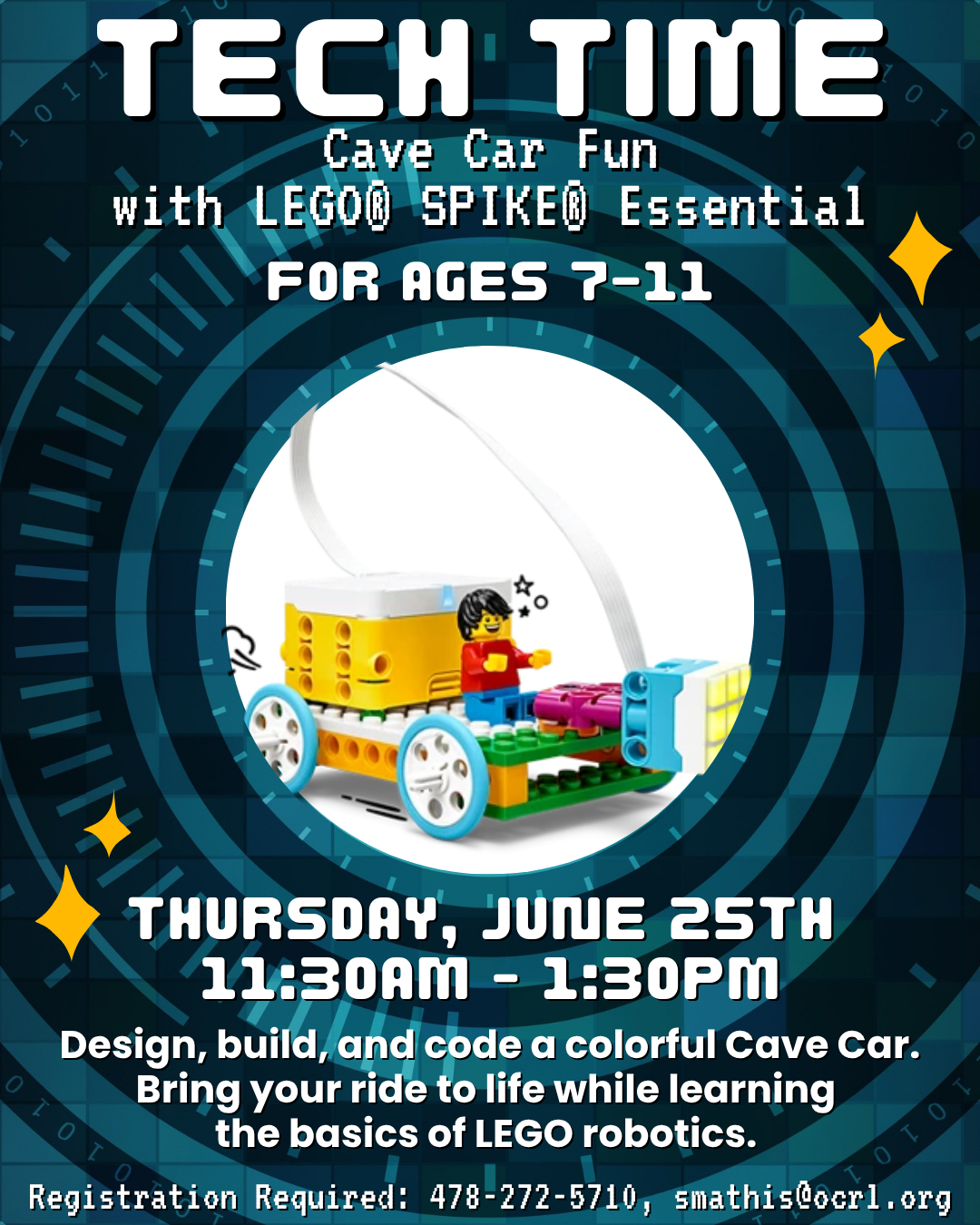 Tech Time: Cave Car Fun with LEGO® SPIKE® Essential