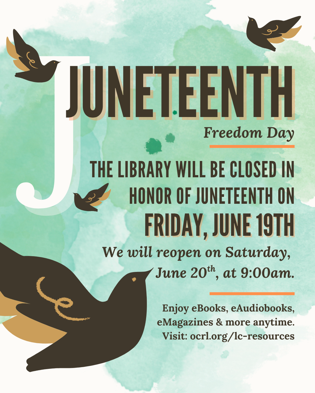 Library closed for Juneteenth
