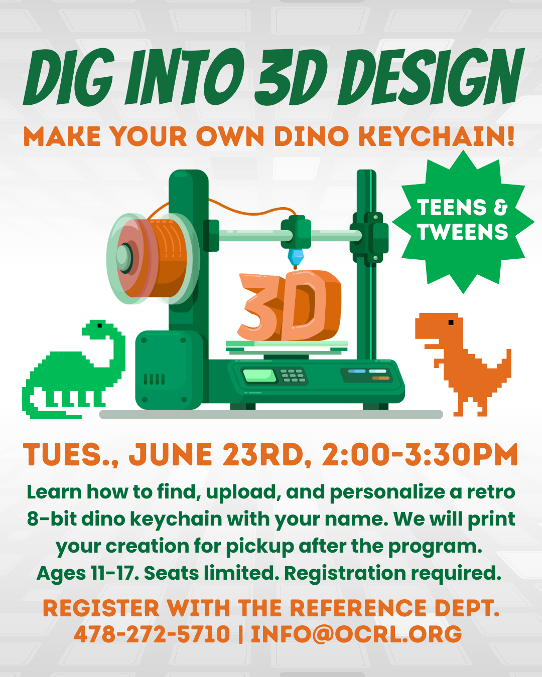 Dig into 3D Design: Make Your Own Dino Keychain!