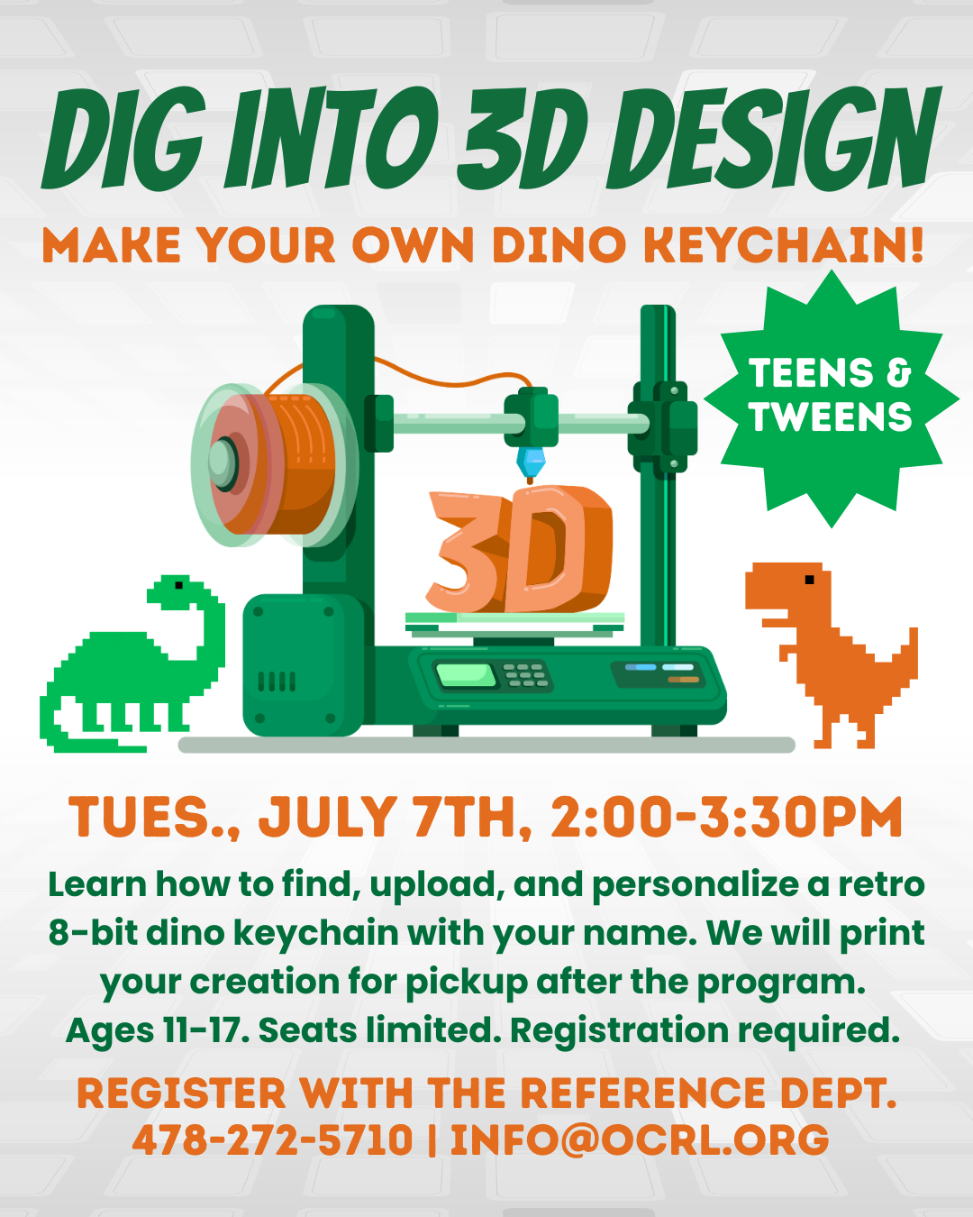 Dig into 3D Design: Make Your Own Dino Keychain!
