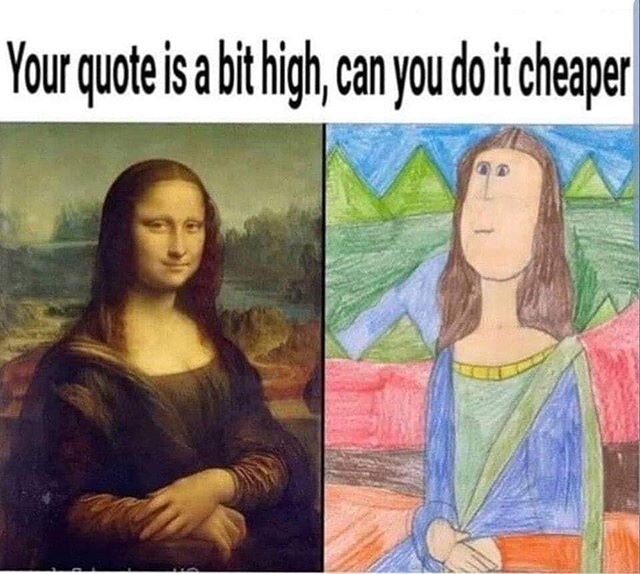 Just a post to make you smile, and ponder.... #monalisa #requestaquote #customworkroom