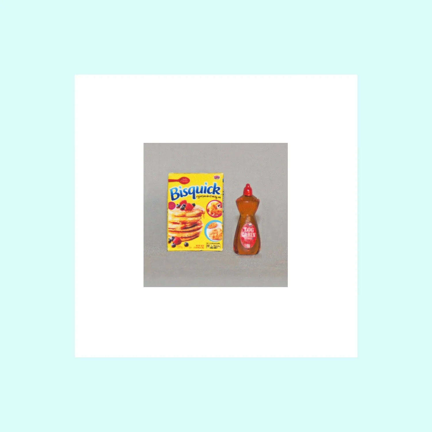 Pancake Mix Box and Syrup