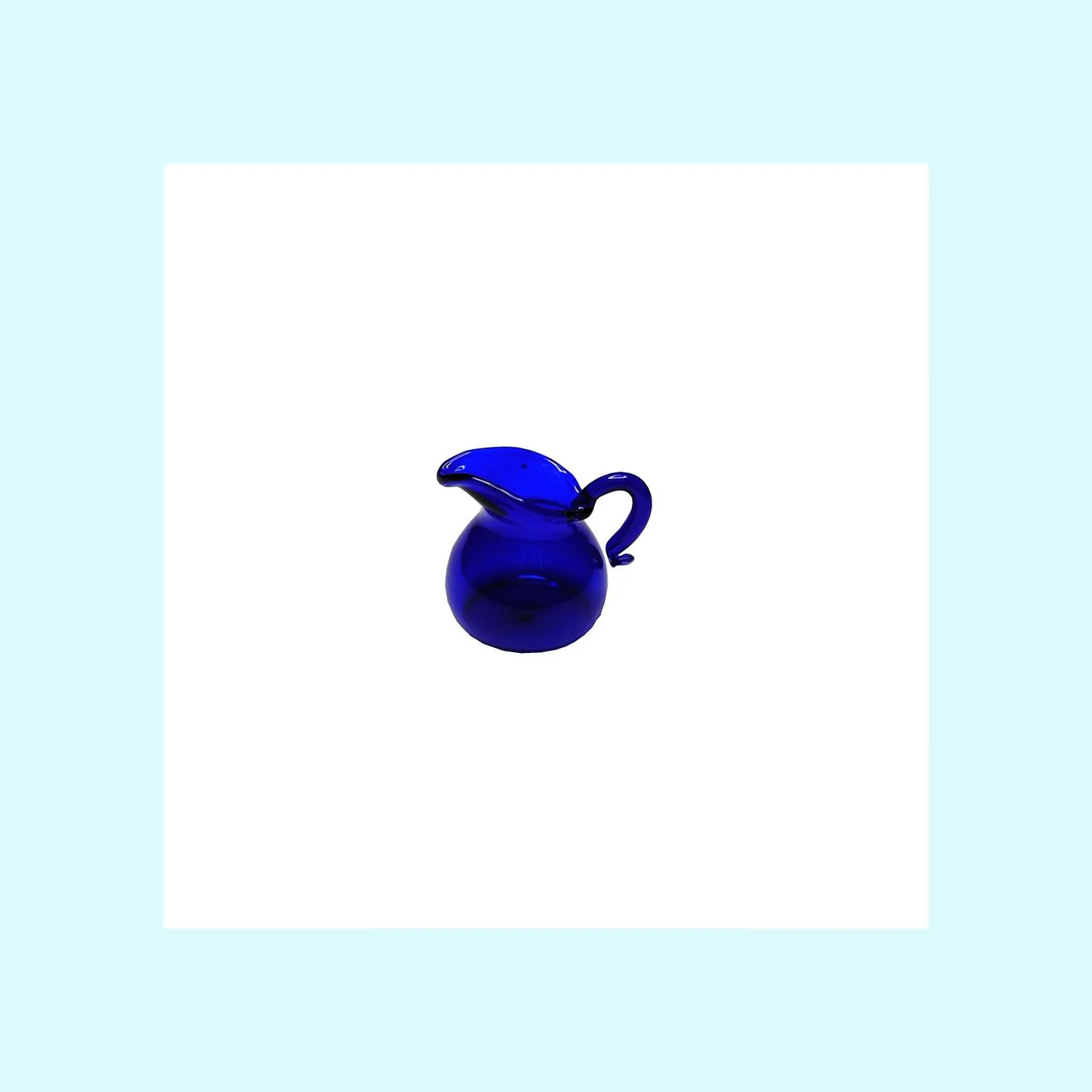 Blue Glass Pitcher