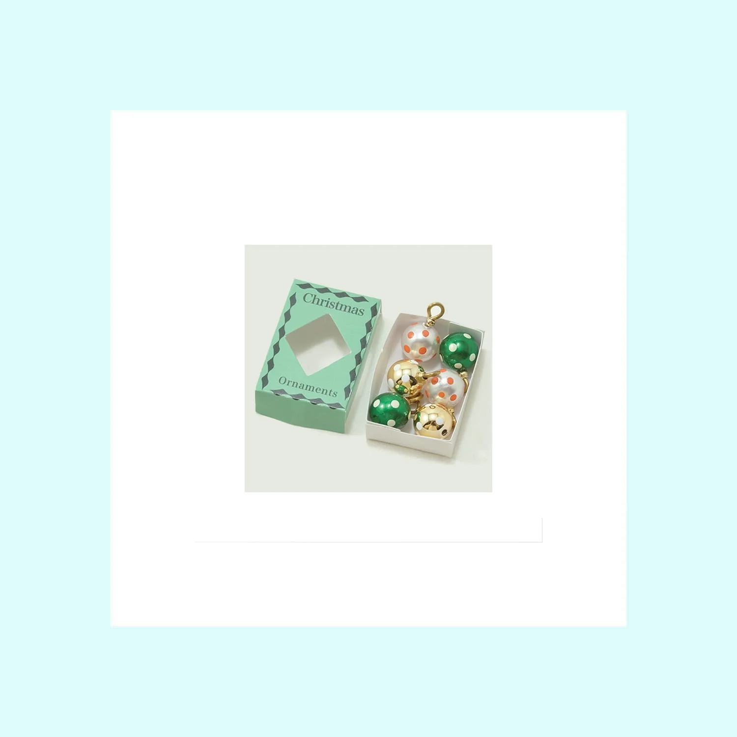 Christmas Ornaments in Open Box