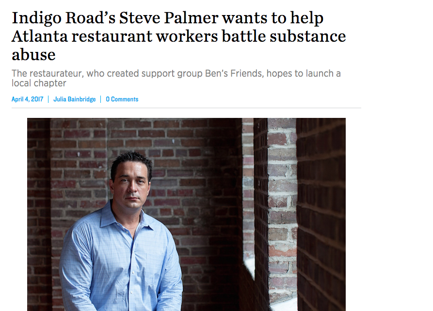 Indigo Road’s Steve Palmer wants to help Atlanta restaurant workers battle substance abuse