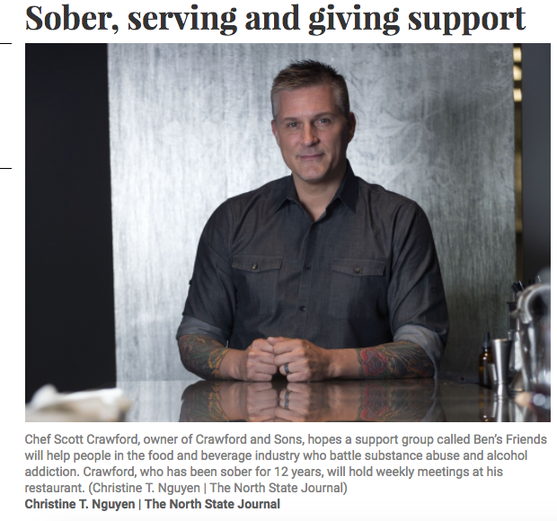 Sober, serving and giving support
