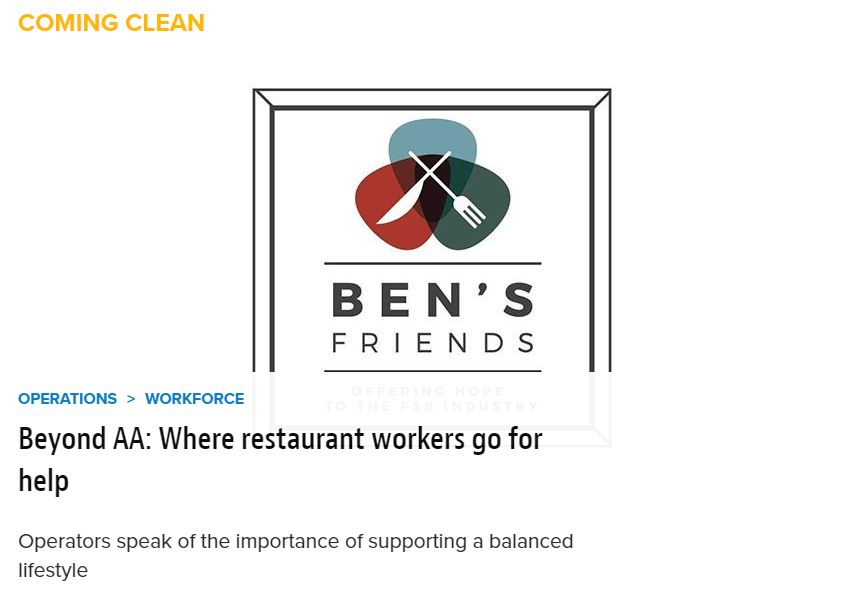 Beyond AA: Where restaurant workers go for help