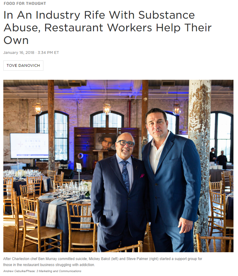 In An Industry Rife With Substance Abuse, Restaurant Workers Help Their Own