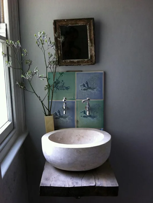 Timorous Beasties London Toile, Handmade stoneware tiles.